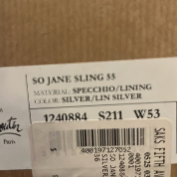 NWB CHRISTIAN LOUBOUTIN
SO JANE SLING metallic leather slingback pumps - Picture 4 of 4